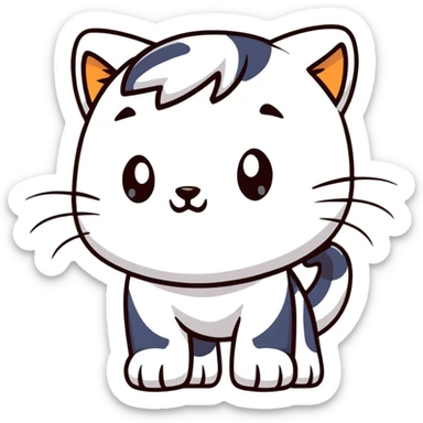 saber-toothed cat with prominent tusks, prehistoric tiger sticker