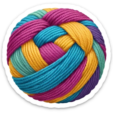 colorfull ball of yarn sticker