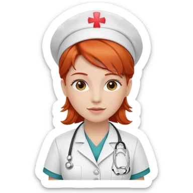 infirmière rousse sticker