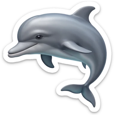 dolphin swimming sticker