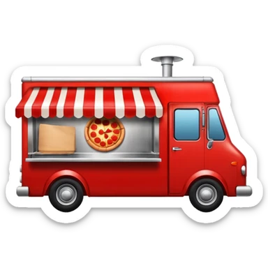 food truck selling pizza sticker