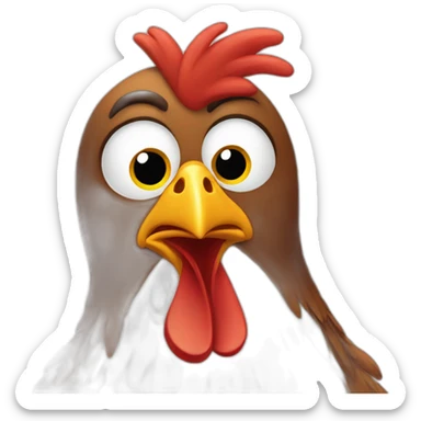 judgmental chicken sticker