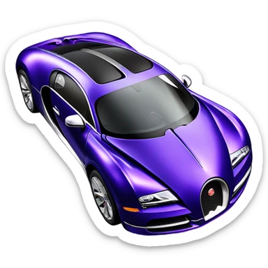 Metallic purple Bugatti  sticker