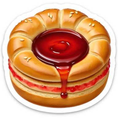 brötchen mit marmelade sticker