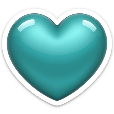 Teal heart hug sticker