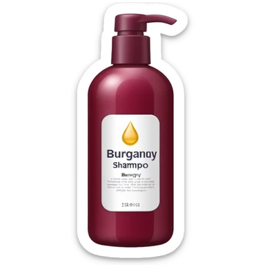 burgundy shampoo sticker