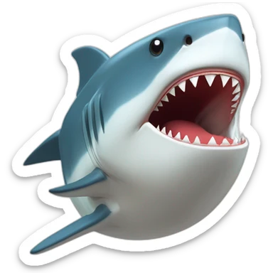 requin qui mange un ours sticker