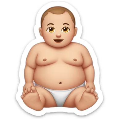 Fat baby sticker