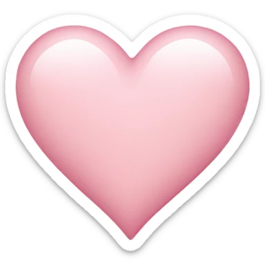 light pink heart sticker