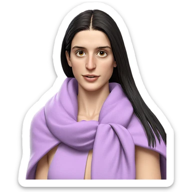 realistic portrait of girl sticker