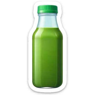 Green juice bottled sticker