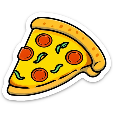 lemon pizza, pizza with lemon topping sticker