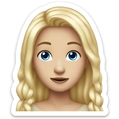 change this image so its blonde hair blue eyes sticker
