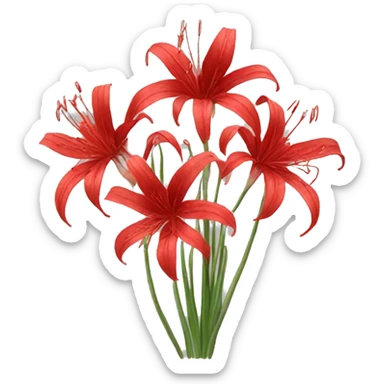 Red spider lilies sticker