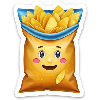 paquet de chips sticker