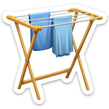laundry drying rack sticker