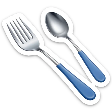 blue-handled oyster fork sticker