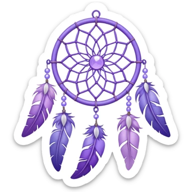 Lavender lilac pastel purple dreamcatcher-suncatcher sticker