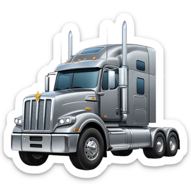 a big western strar truck gray sticker