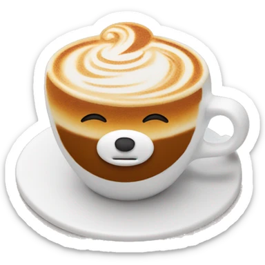 Cappuccino with turkey design in foam sticker