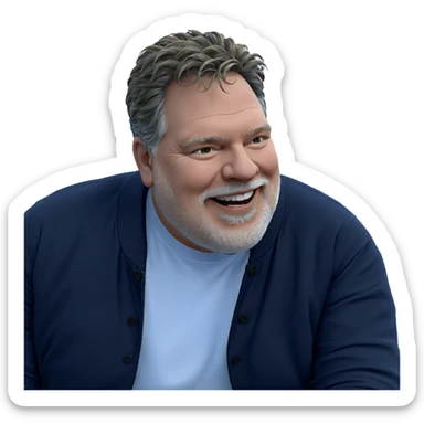 boy by the ocean smiling sticker