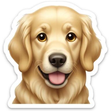 Golden retriever wide face cream sticker