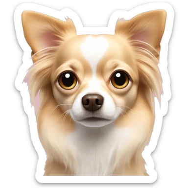 long-hair-chihuahua pink nose light eyes sticker