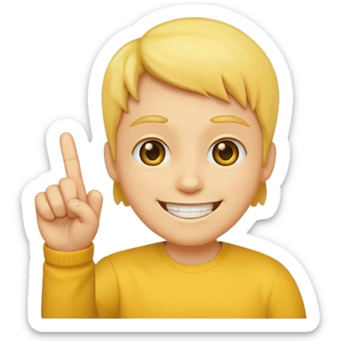 Smile face with middle finger  sticker