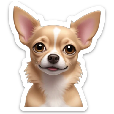 pink chihuahua face close up zoomed in sticker