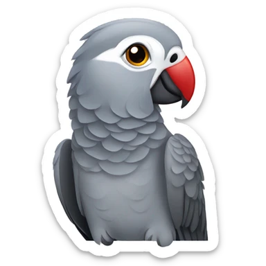 African grey parrot sticker