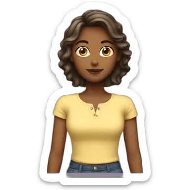 Fille en jupe sticker