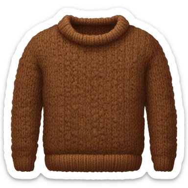 Brown fall knitted sweater  sticker