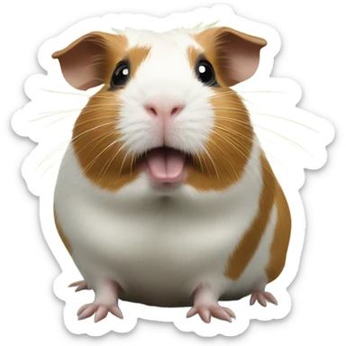 Guinea pig flipping somebody off sticker