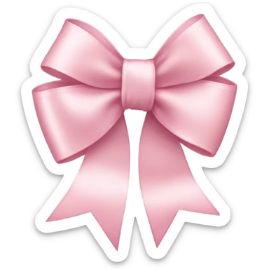 light pink ribbon bow sticker