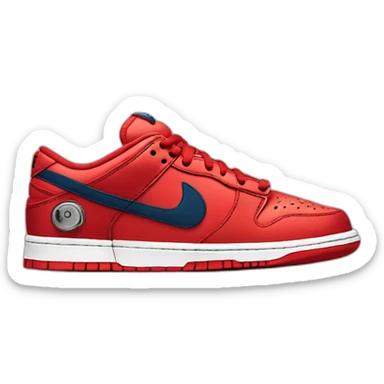 Nike dunk low red , robot sticker