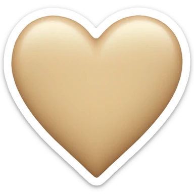 Beige heart sticker