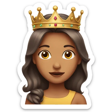 Girl with crown sticker