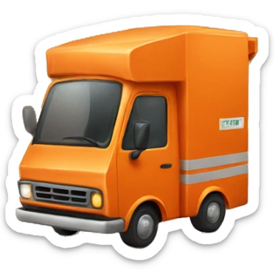 ORANGE delivery truck sticker