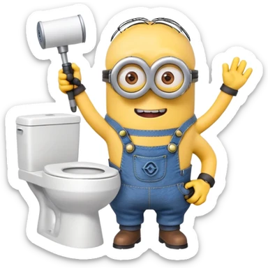 Skibidi toilet minion  sticker
