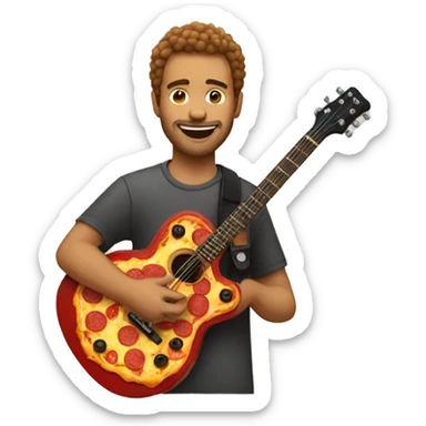 Guitarist who likes pizza sticker