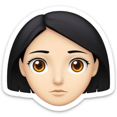 Trigueña con cabello negro de ojos cafes sticker