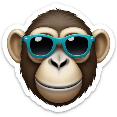 Monkey with sunglasses  sticker