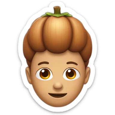 acorn head with shoulders sticker