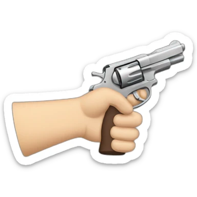 pistol hand sticker