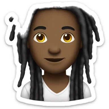 Jamaican with dreads sticker