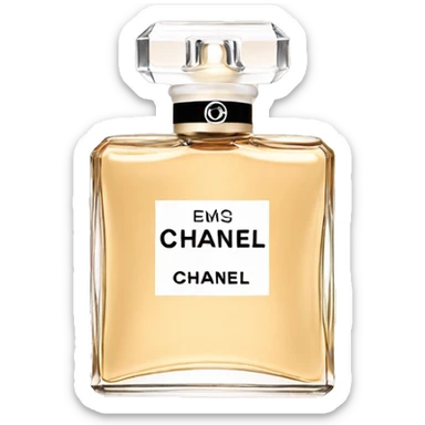 beige Chanel perfume sticker