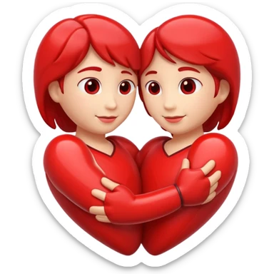 heart hug sticker