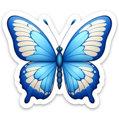 Blue butterfly emoj sticker