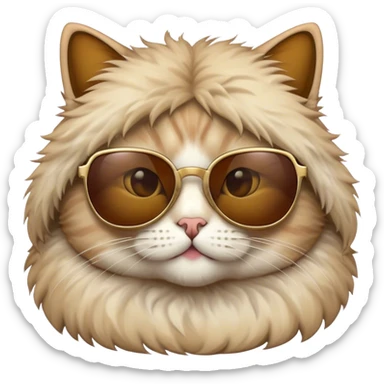 Cat with sunglasses sticker
