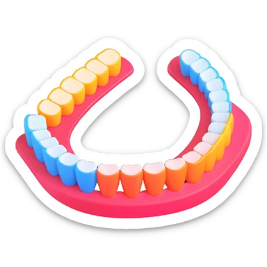 colorful orthodontic aligners, orthodontics theme, cheerful and modern sticker